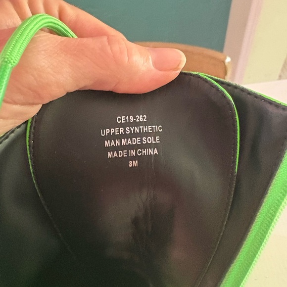 Dolls Kill X Club Exx Neon Green Platform Boots burning man - Picture 4 of 4